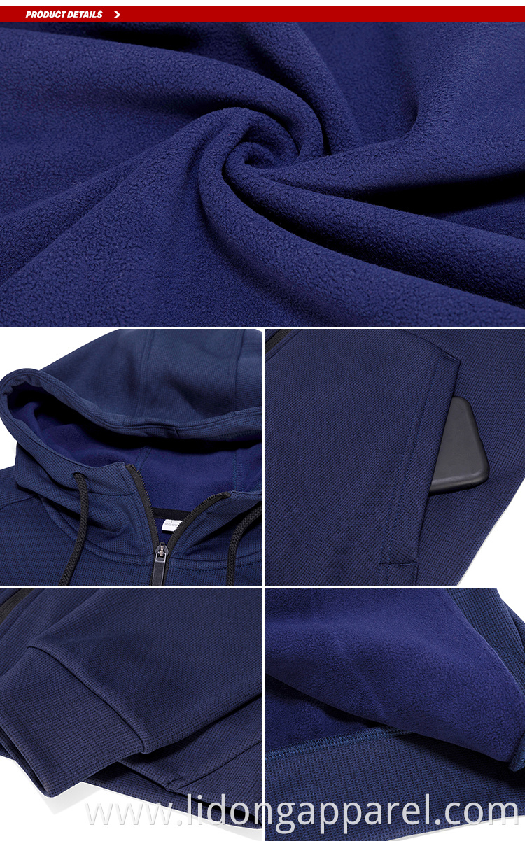 Outdoor Good Looking Design Fashionable/Last Design Adult Unisex Plain Hoodie Hooded Jacket Men's Zip Up Hoodie